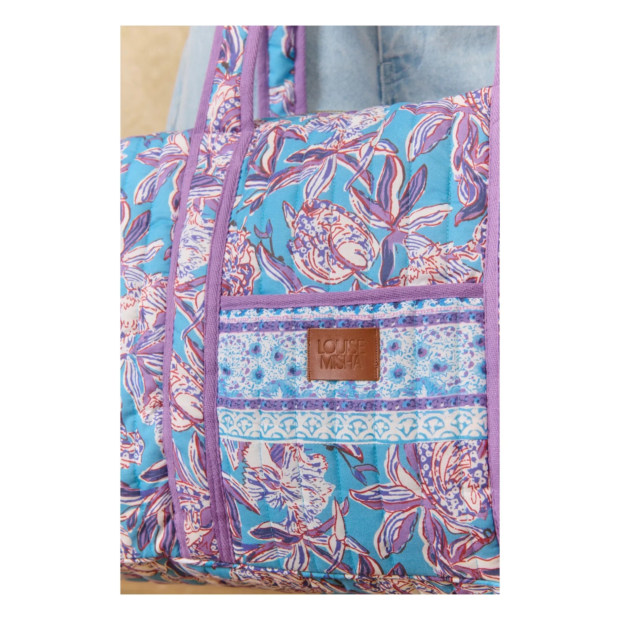 Louise Misha - 36h Bilbao Tasche aus Bio-Baumwolle | Blau