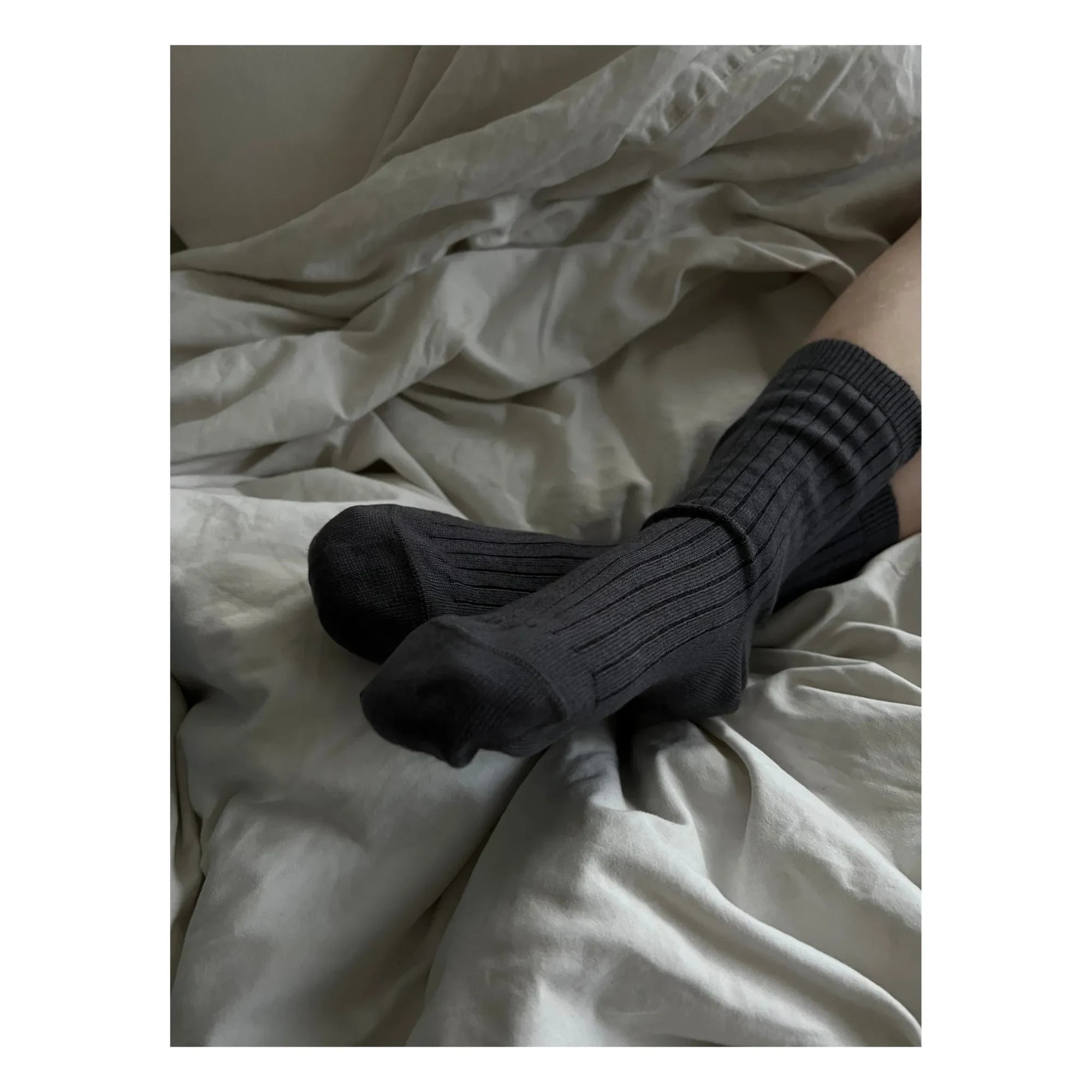Holmm - Max Openwork Kaschmir-Socken | Anthrazit