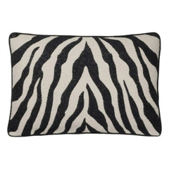 Broste Copenhagen - Zebra dikdörtgen yastık kılıfı | Noir/Blanc