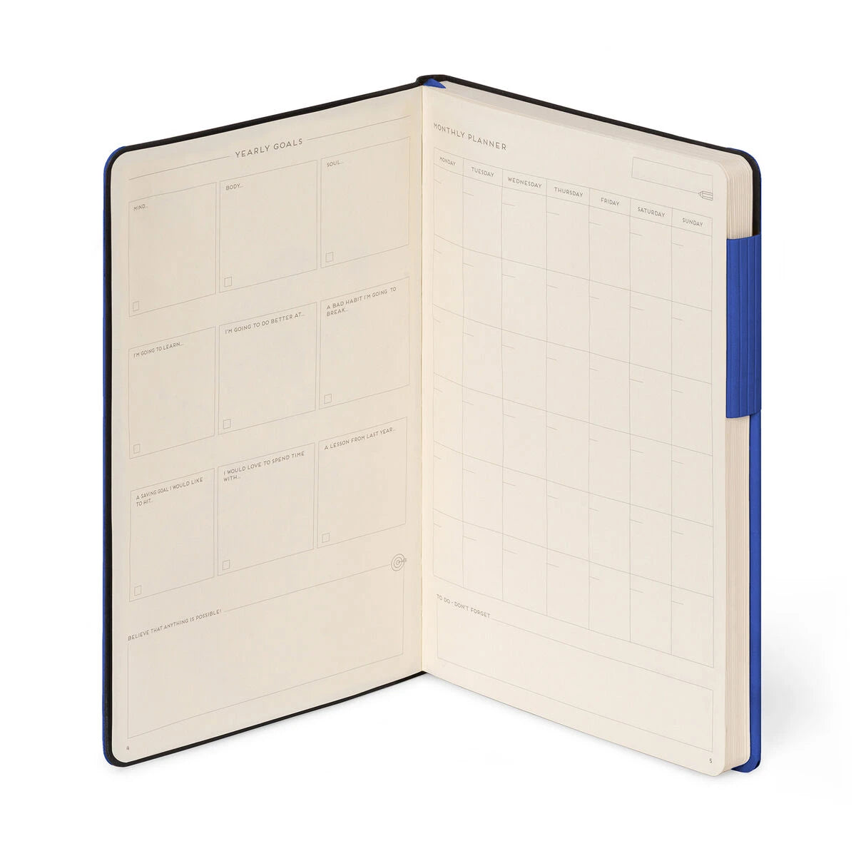 Legami - Notizbuch mit Blanko-Seiten und monochromem Softcover - Eklectic Blau - Mein Notizbuch