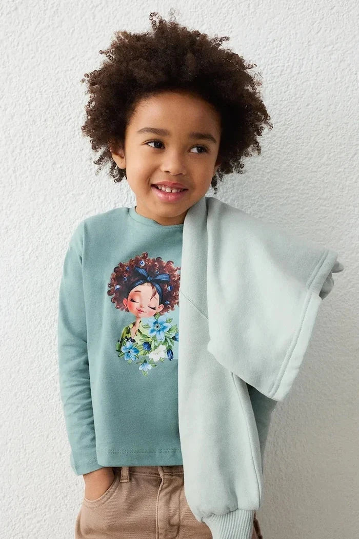 Mayoral Baumwoll-Langarmshirt für Kinder