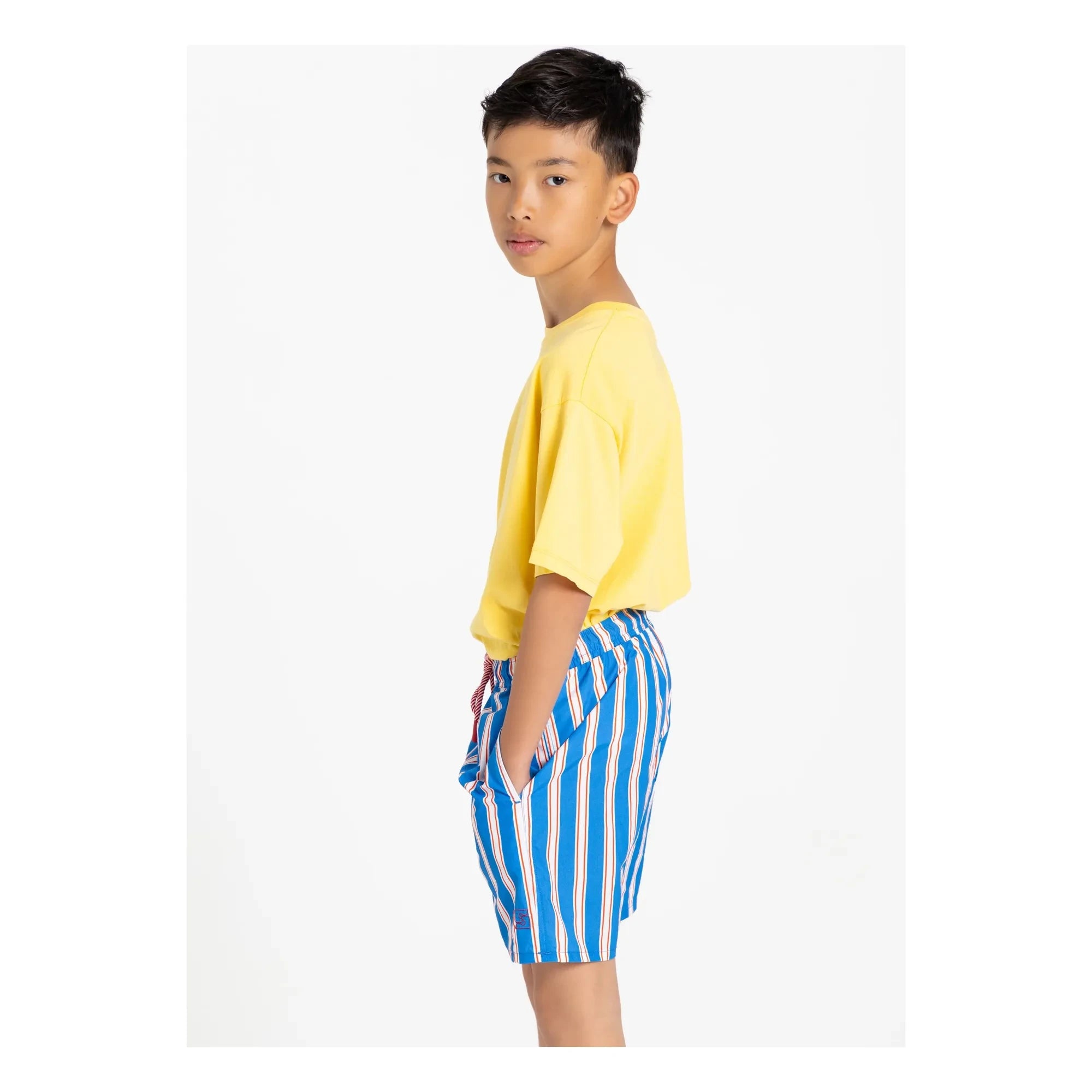 Smallable Kid - Archie Gestreifte Badehose | Elektroblau
