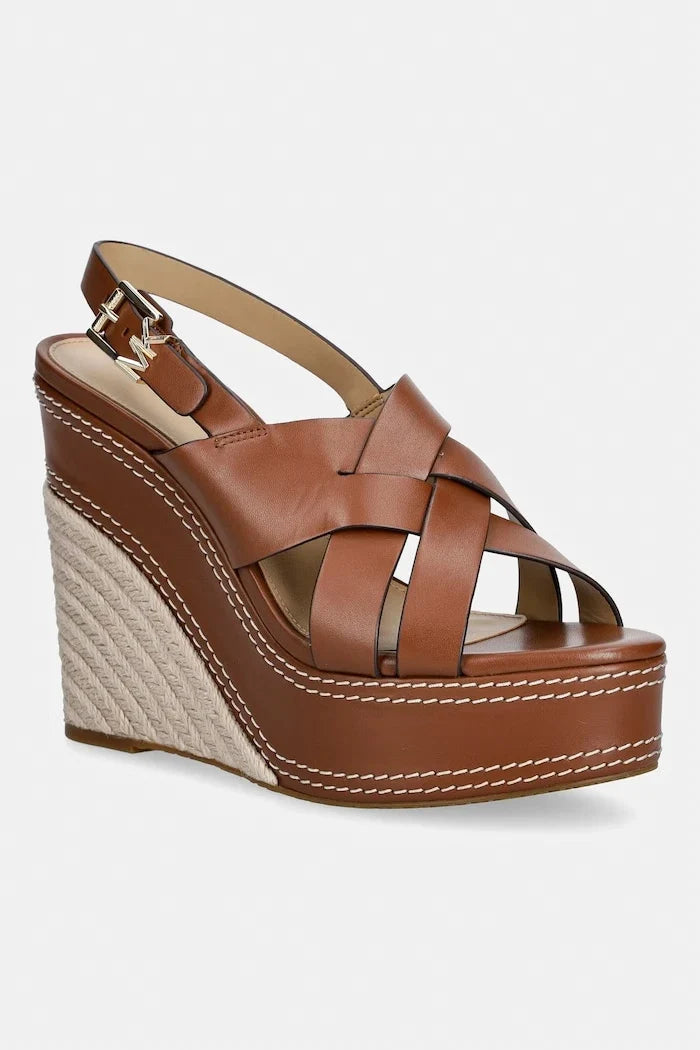 MICHAEL Michael Kors Nora Wedge Deri Sandalet