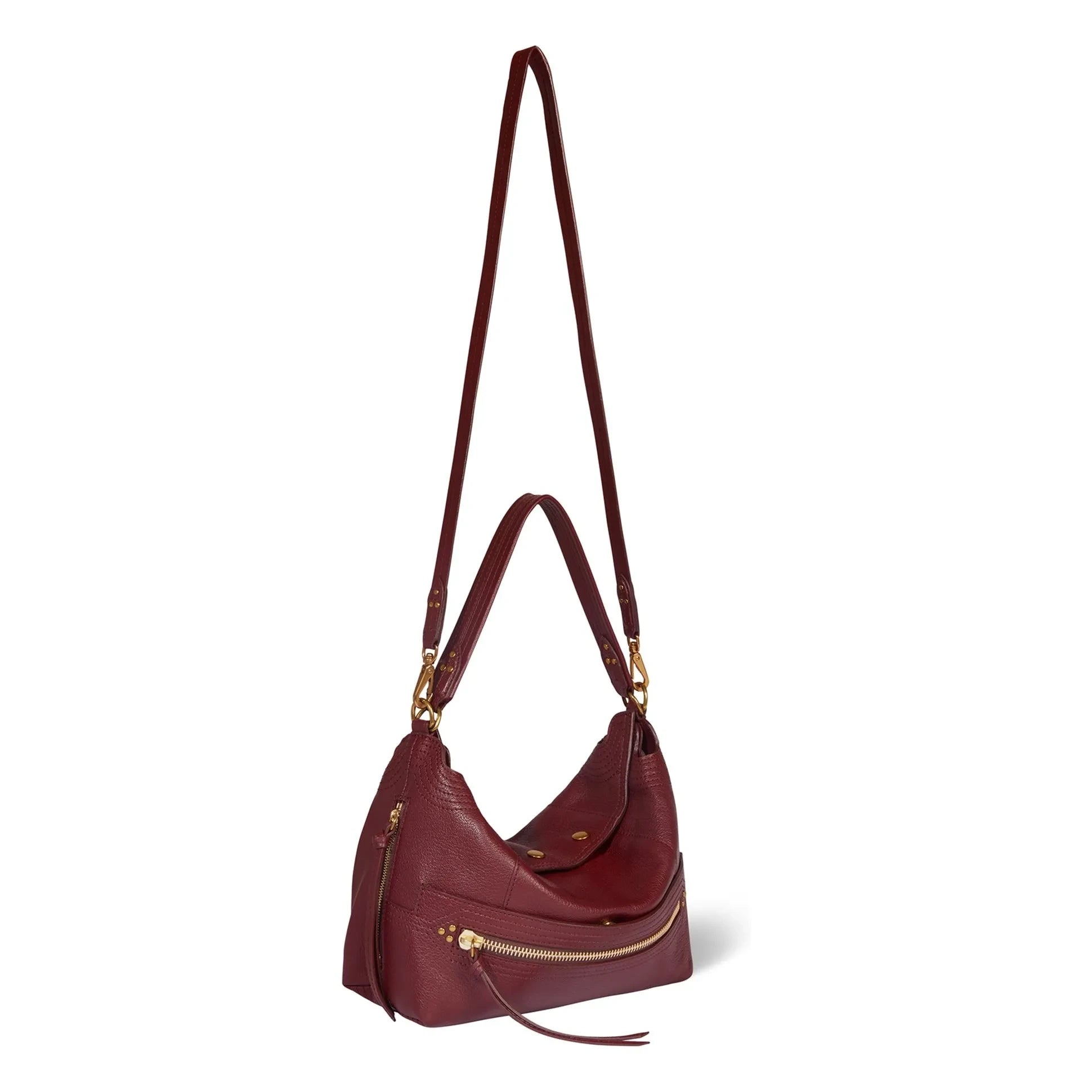 Jérôme Dreyfuss - Lucky Hobo Tasche Ziege | Dunkelrot