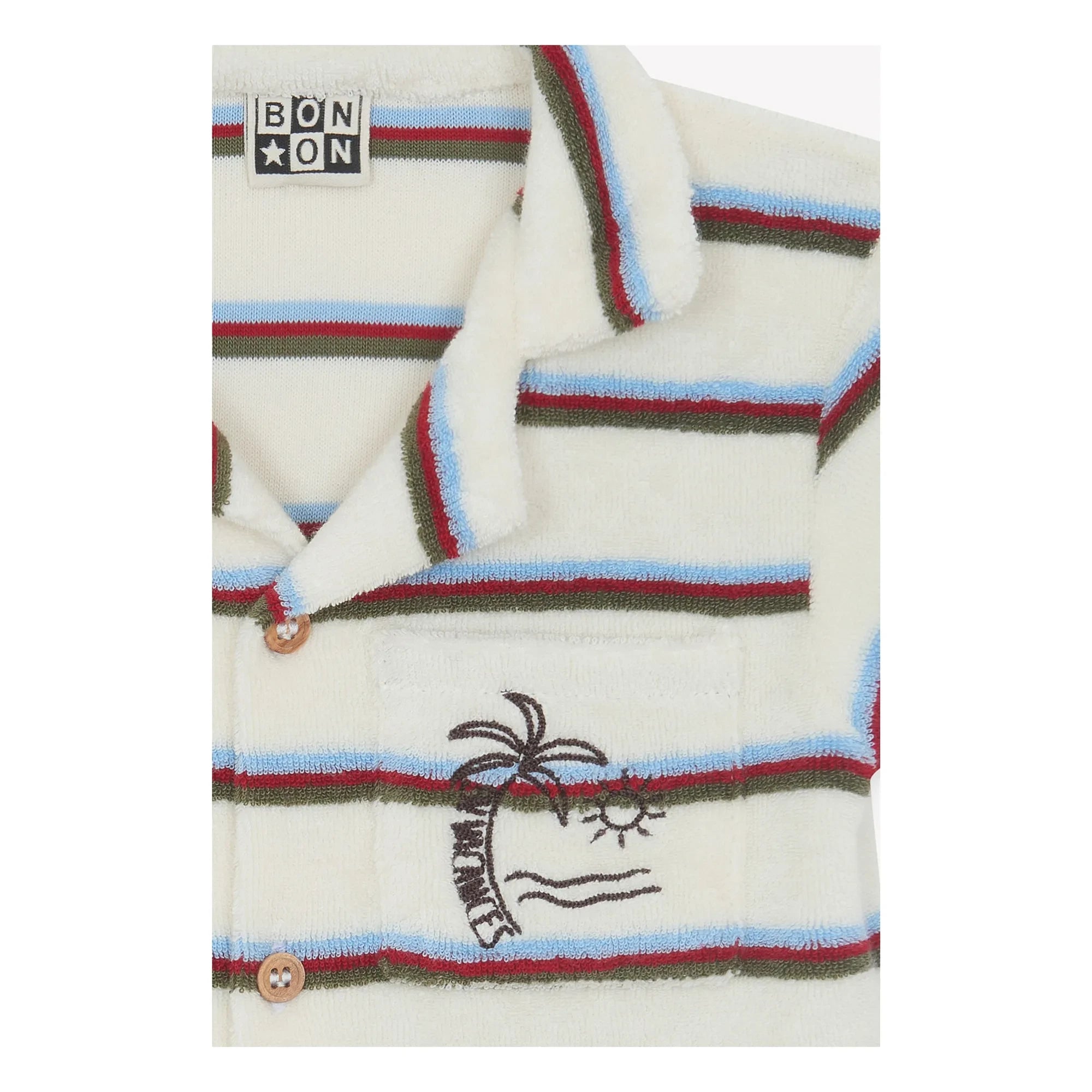 Bonton – Lilo Gestreifter Frottee-Playsuit | Elfenbein