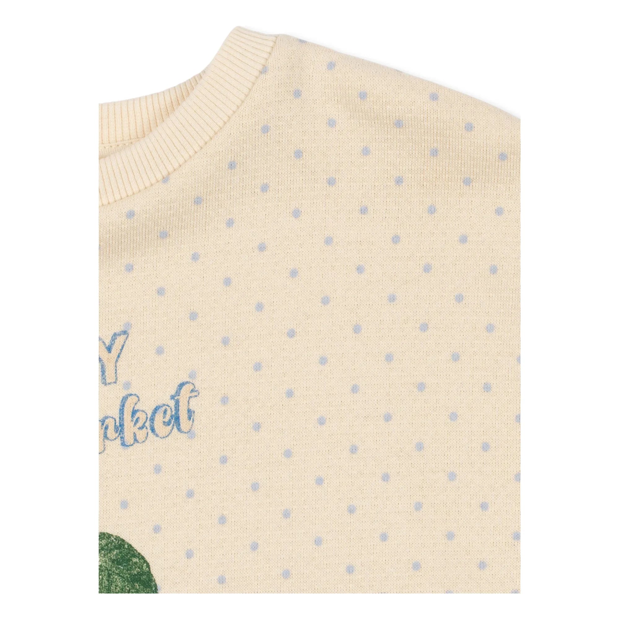 Konges Sløjd - Bio-Baumwolle Loupy Pois Sweatshirt | Naturweiß
