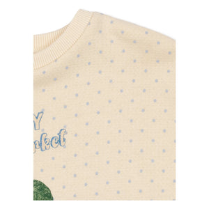 Konges Sløjd - Bio-Baumwolle Loupy Pois Sweatshirt | Naturweiß