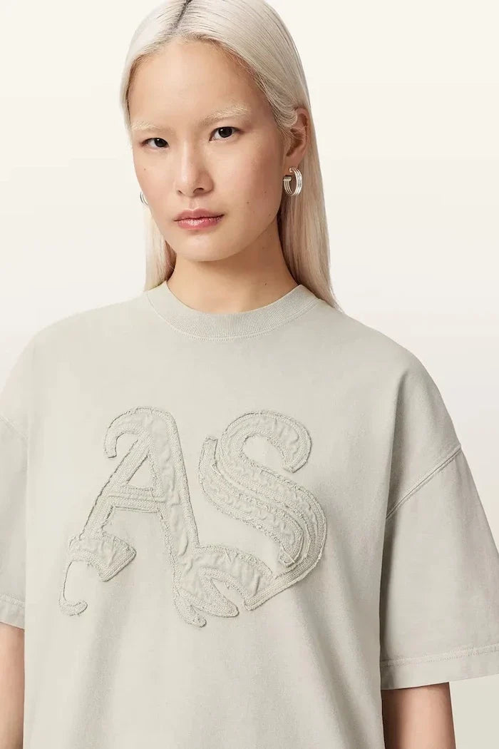 AllSaints Damen-Baumwoll-T-Shirt INSIGNIA