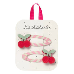 Rockahula Kids - Haarklammer-Set 2 Stück, gestreift, Kirsche | Rosa