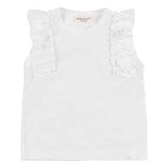 Babe & Tess - Volants Antonella T-Shirt | Weiß