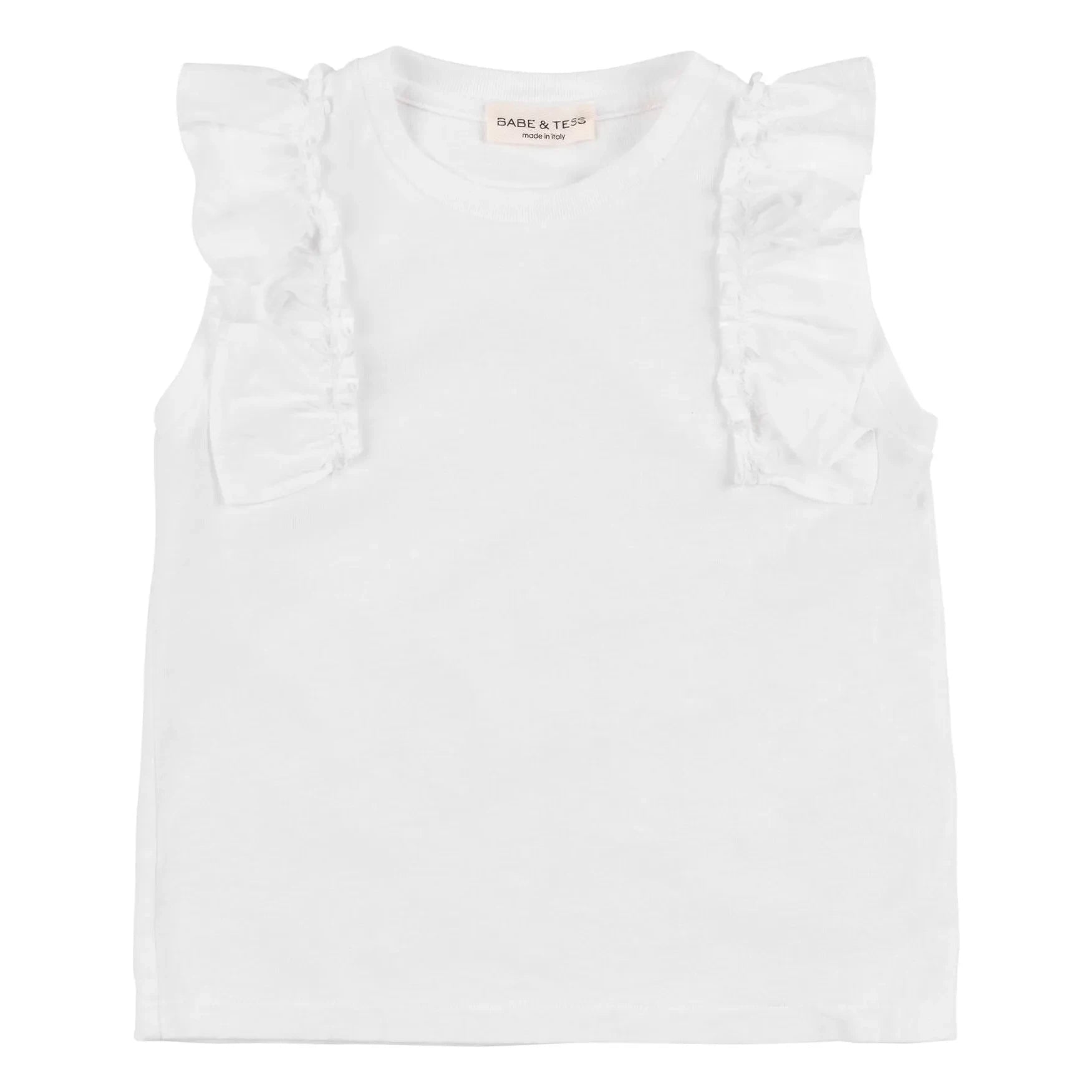 Babe & Tess - Volants Antonella T-Shirt | Weiß
