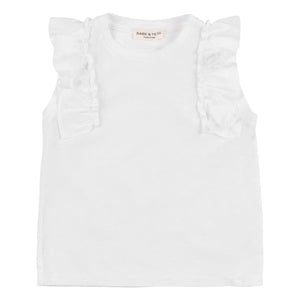 Babe & Tess - Volants Antonella T-Shirt | Weiß