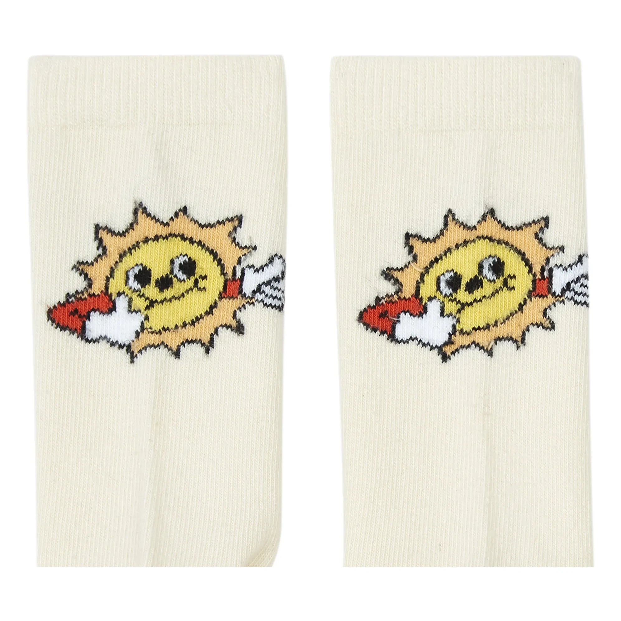 Hundred Pieces - Sonnenstreifen-Socken - 2er-Set | Cremefarben