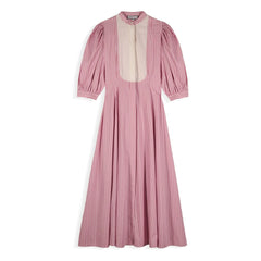 Maria de la Orden - Dimitra Gestreiftes Baumwollkleid | Rosa