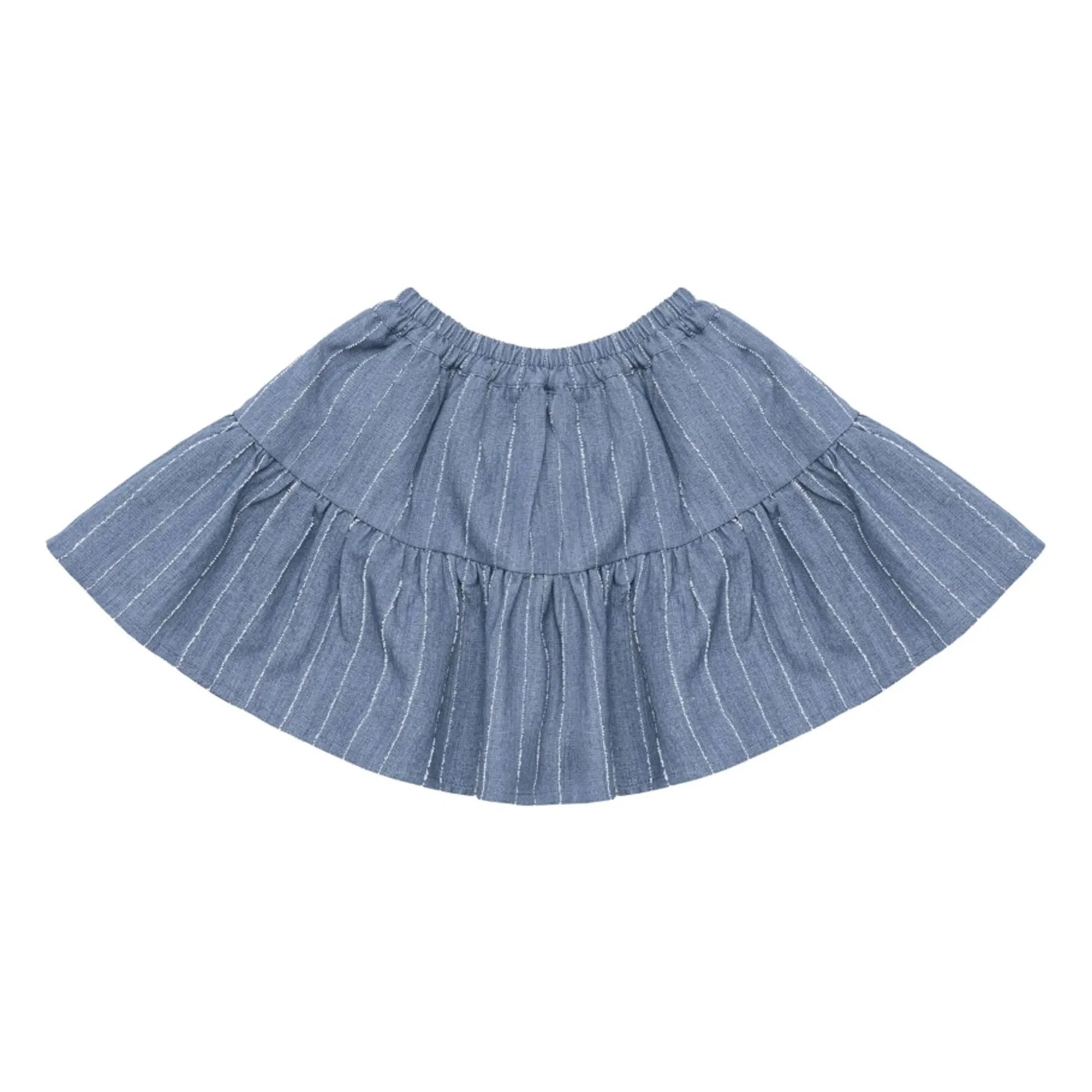 Donsje - Gestreifter Lazie Rock | Denim Blau