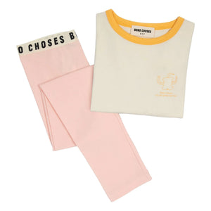 Bobo Choses - Grüner Modal- und Bio-Baumwoll-Pyjama | Rosa