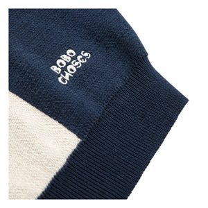 Bobo Choses - Karierter Bio-Baumwollpullover | Blau
