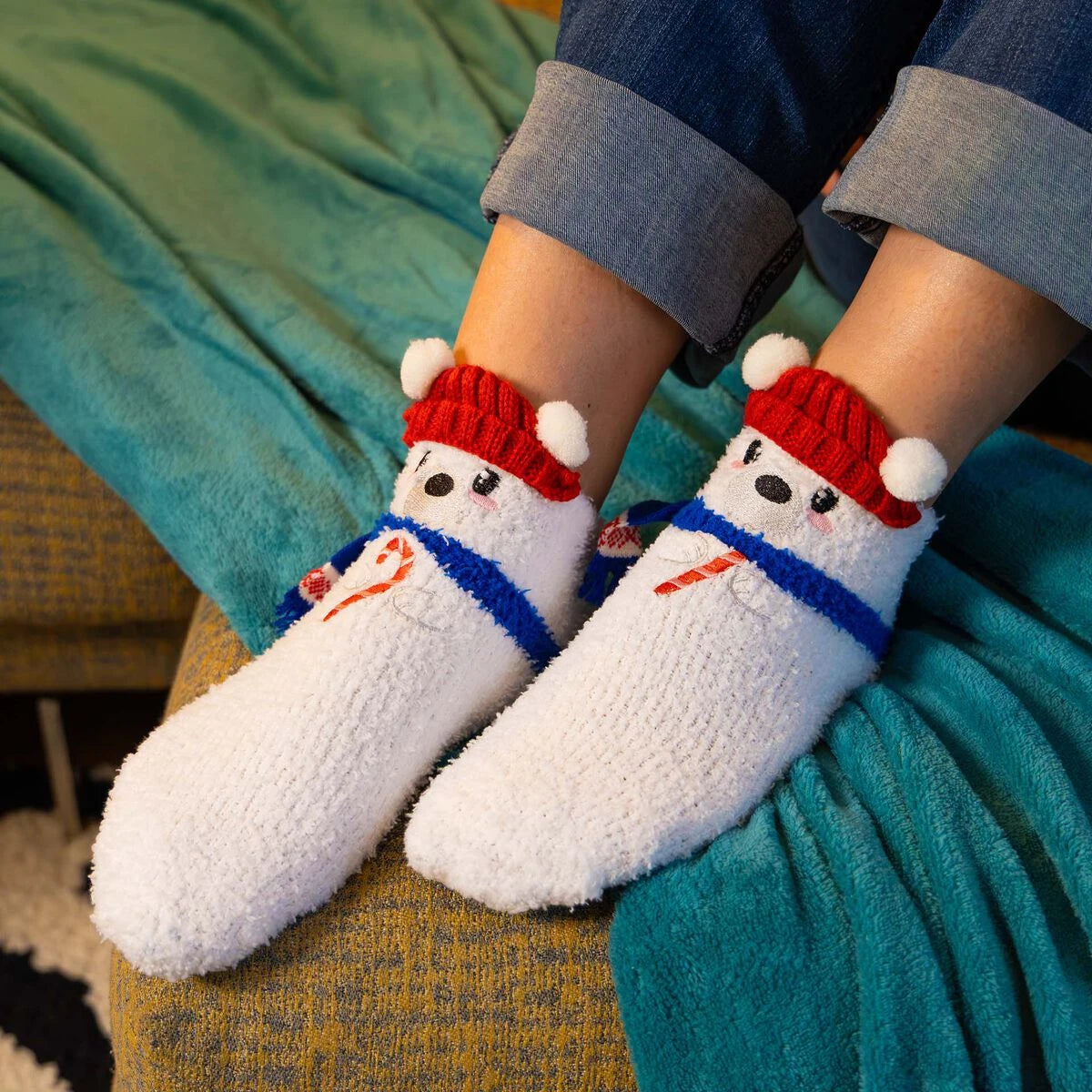 Legami - Kinder Weihnachts-Slipper Socken Polar Bear - Perfekte Passform!