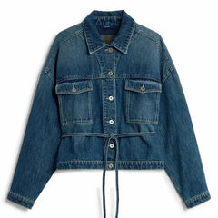 Soeur - Lys Denim Organik Pamuk Ceket | Yıkanmış mavi