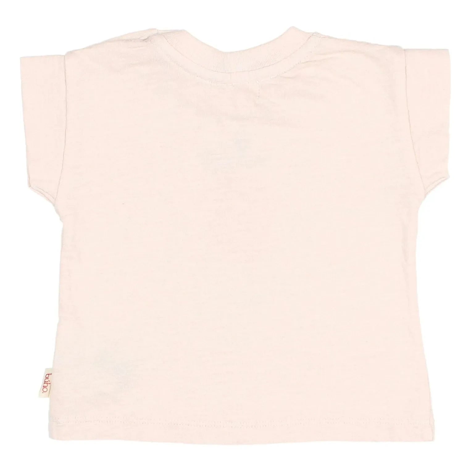 Búho - Bio-Baumwoll-Baby-T-Shirt mit Erdbeeren | Blassrosa