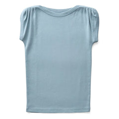 Soor Ploom - Sundae T-Shirt aus Bio-Baumwolle mit Rüschen | Eisblau