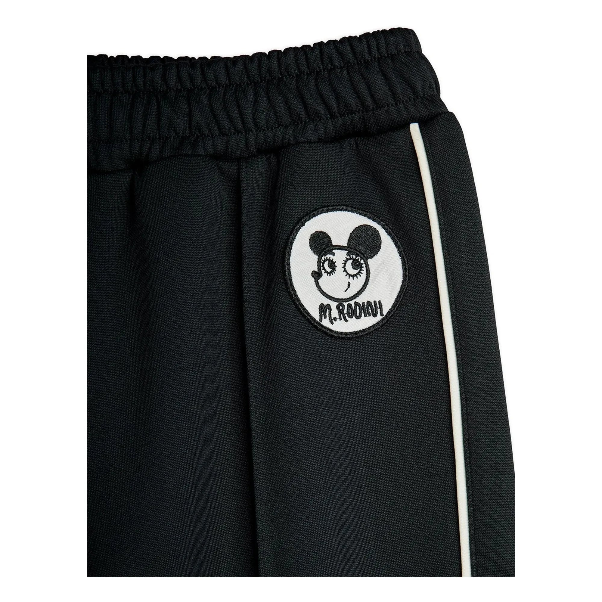 Mini Rodini - Jogginghose mit recyceltem Faser-Patch | Schwarz