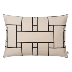 Ferm Living - Lattice Offset Kissenbezug | Schmutziges Weiß