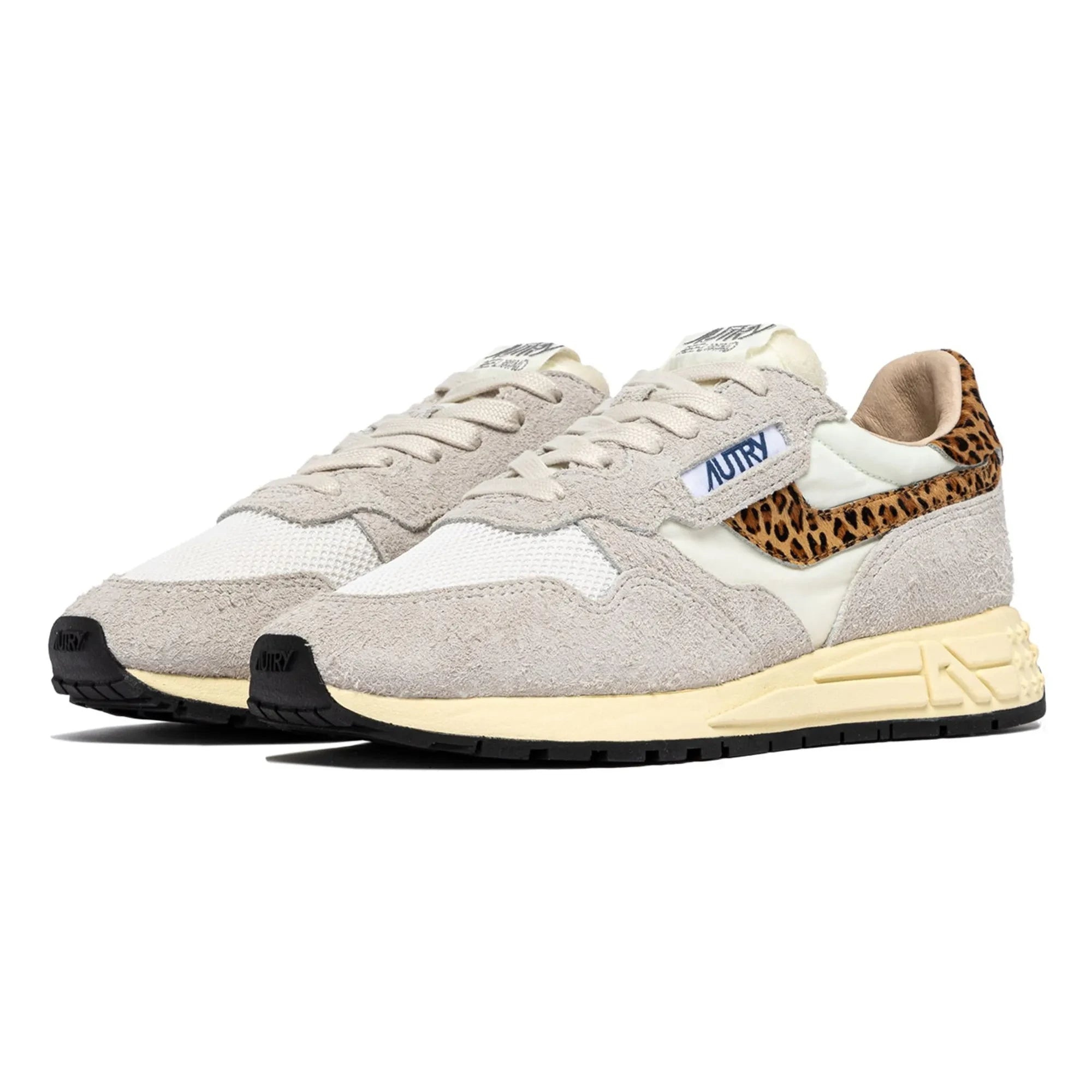Autry - Reelwind Low Wildleder und Nylon Leoparden Sneakers | Beige