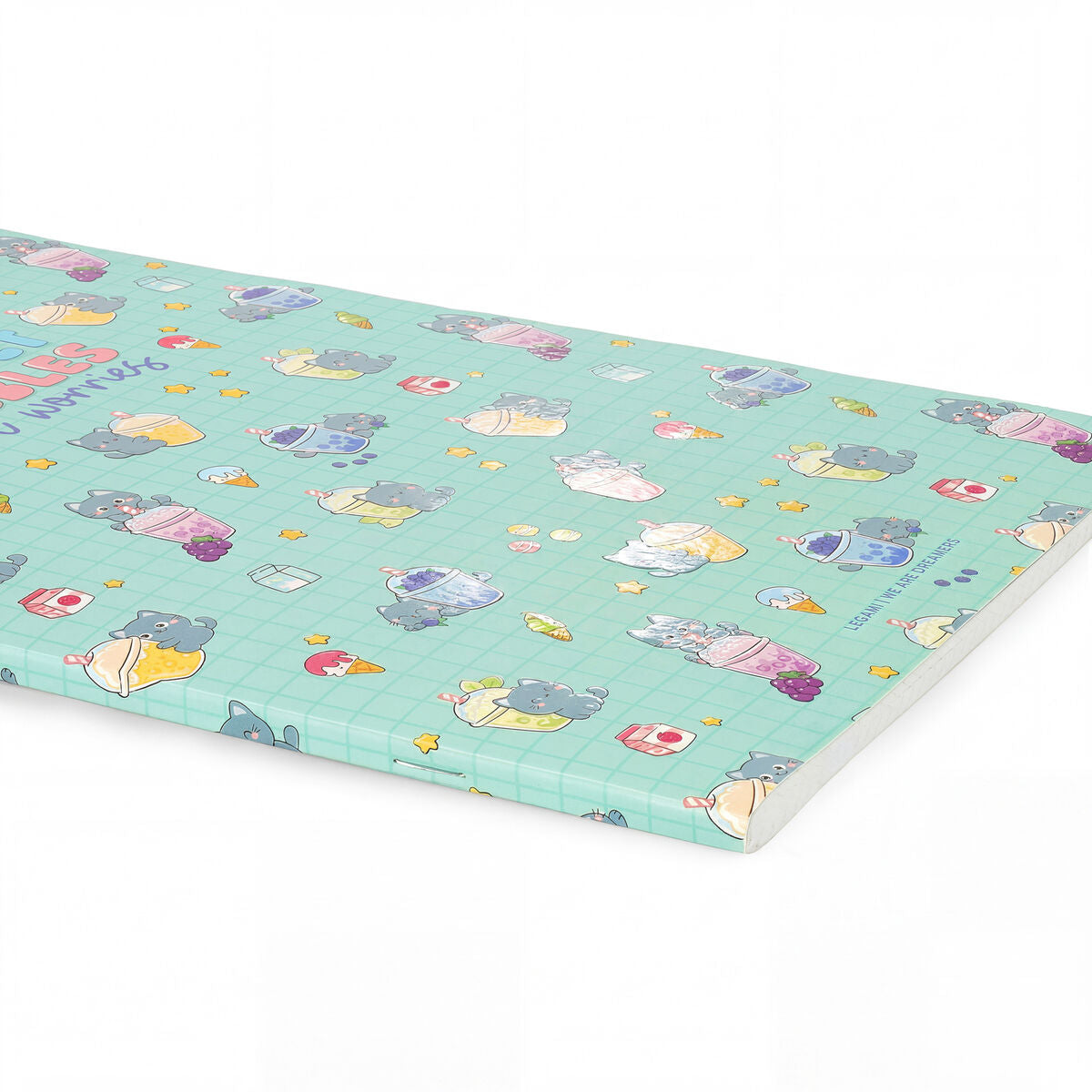 Legami - Exercise-Heft - A4-Notizbuch - 8 mm liniert - Kitty Bubble Tea