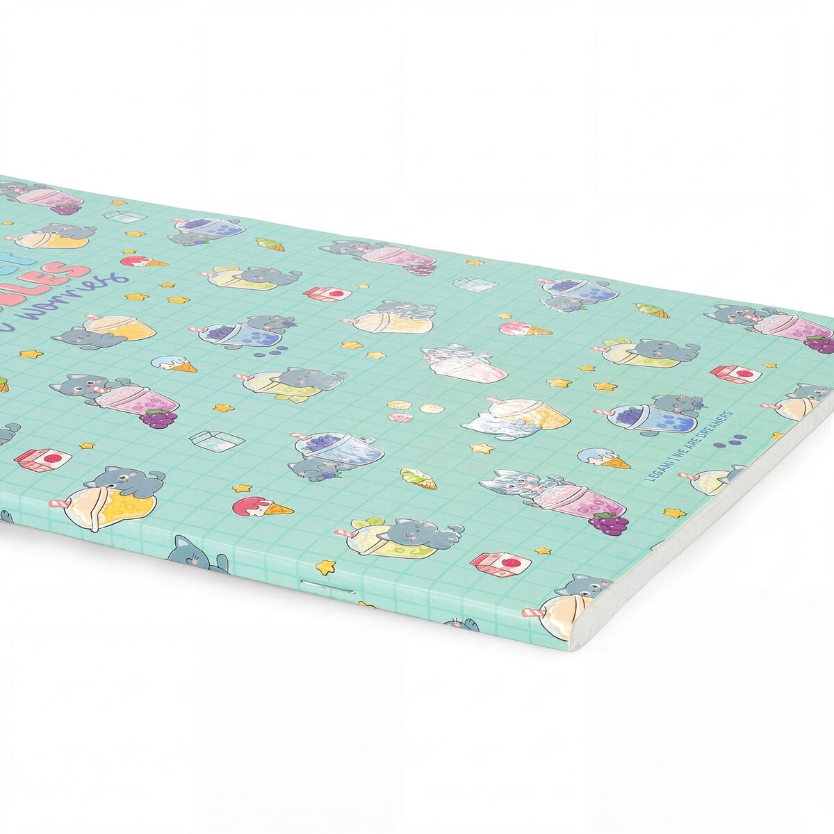 Legami - Exercise Kitap - A4 Defter - 5 mm Squared - Kittty Bubble Tea