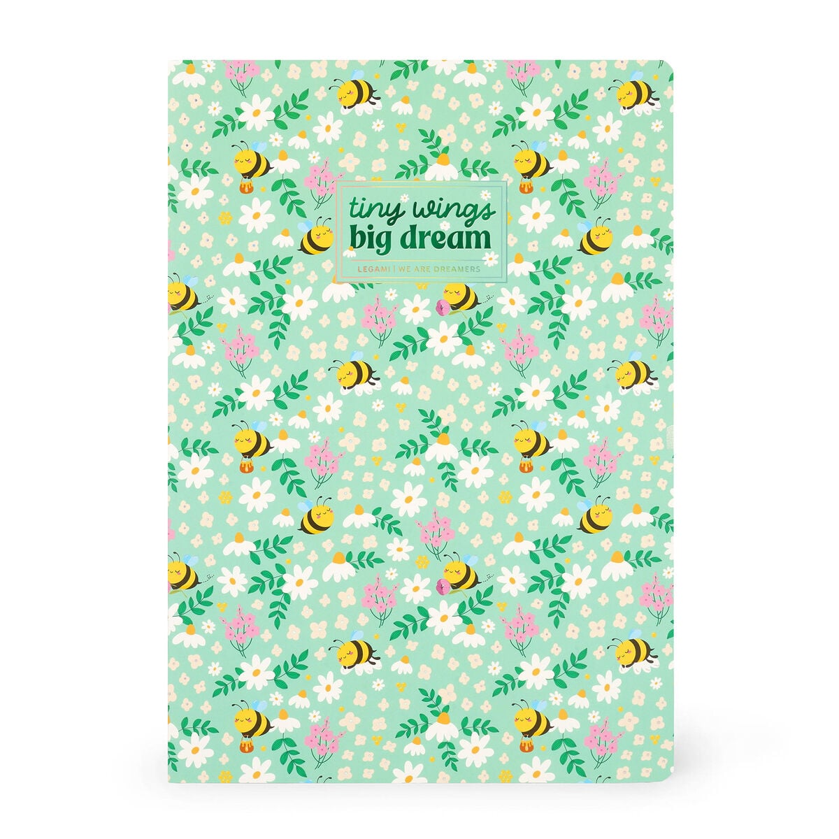Legami - Exercise Kitap - A4 Defter - 5 mm Squared - Bee Çiçekler