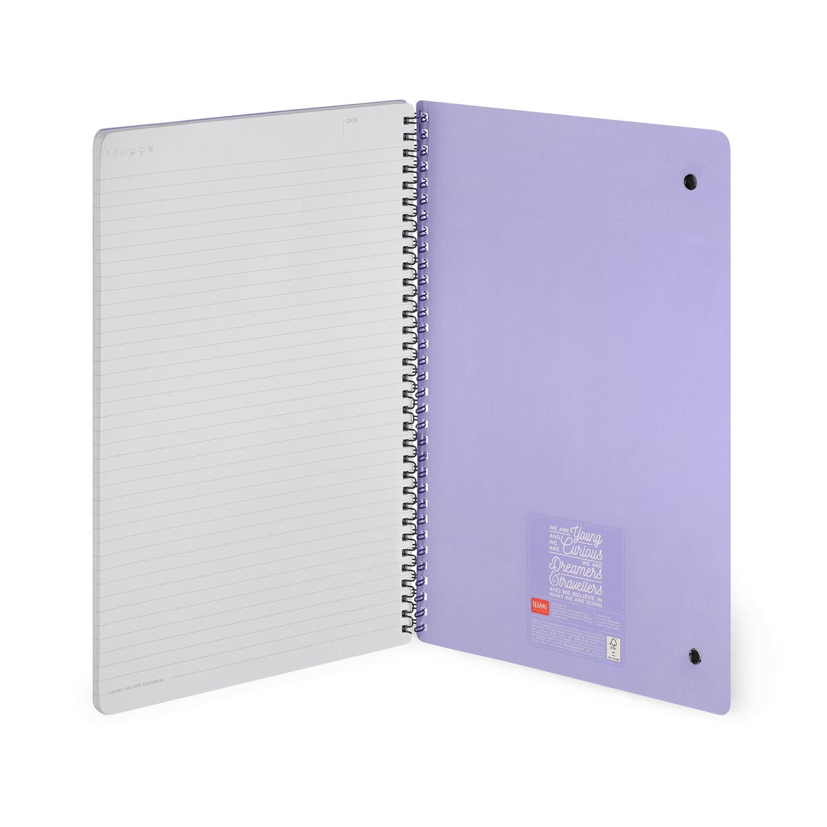 Legami - A4 Lined Defter ile Illustrated Hard Kılıf - Tek Boynuzlu At - Spiral-Bound