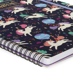 Legami - A4 Lined Defter ile Illustrated Hard Kılıf - Tek Boynuzlu At - Spiral-Bound