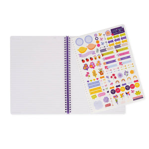 Legami - A4 Lined Defter ile Illustrated Hard Kılıf - Çiçekler - Jotter - Spiral-Bound