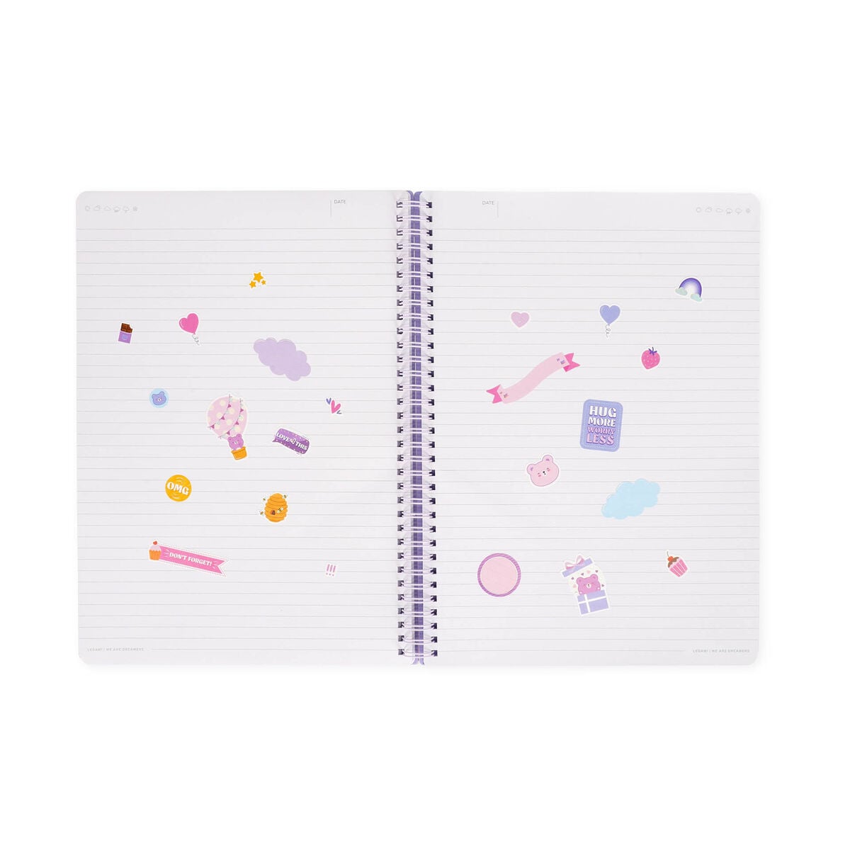 Legami - A4 Lined Defter ile Illustrated Hard Kılıf - Ayıcık - Jotter - Spiral-Bound