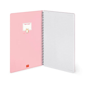 Legami - A4 Lined Defter ile Illustrated Hard Kılıf - Corgi - Jotter - Spiral-Bound