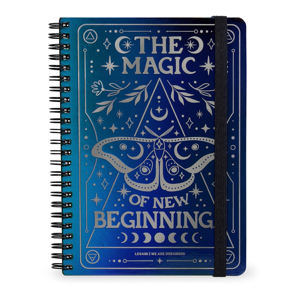 Legami - A4 Lined Defter ile Illustrated Hard Kılıf - Moth - Jotter - Spiral-Bound