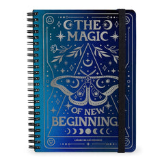 Legami - A4 Lined Defter ile Illustrated Hard Kılıf - Moth - Jotter - Spiral-Bound