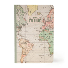 Legami - A5 Blank Defter ile Illustrated Yumuşak Kılıf - Seyahat Map