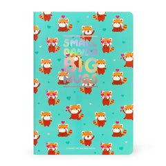 Legami - A5 Lined Defter ile Illustrated Hard Kılıf - Red Panda