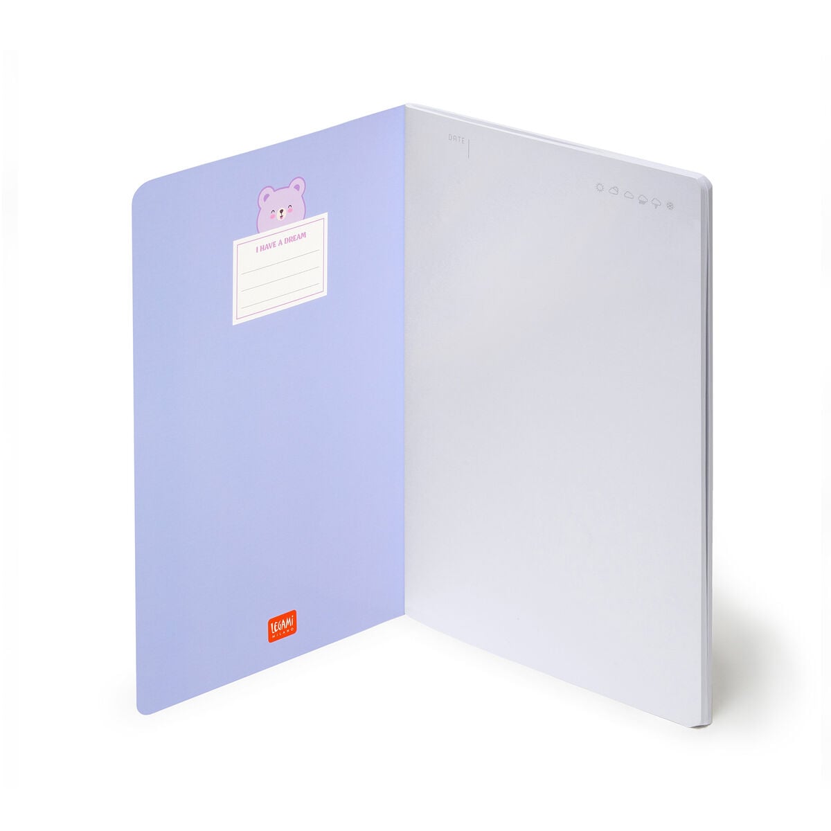 Legami - A5 Blank Defter ile Illustrated Hard Kılıf - Ayıcık