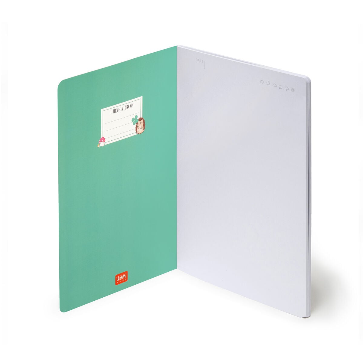 Legami - A5 Blank Defter ile Illustrated Hard Kılıf - Hedgehog