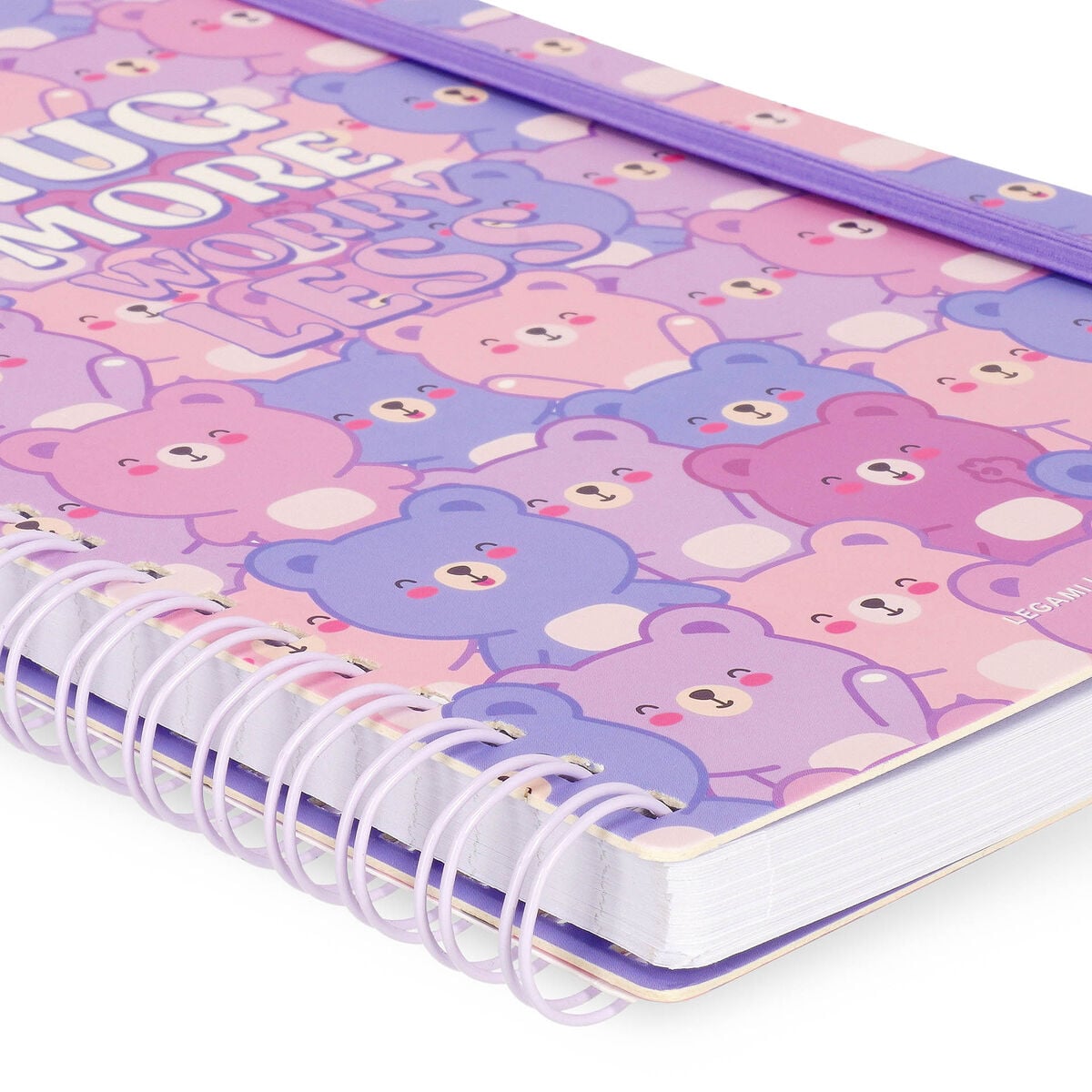 Legami - A5 Lined Defter ile Illustrated Hard Kılıf - Ayıcık - Jotter - Spiral-Bound