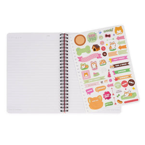 Legami - A5 Lined Defter ile Illustrated Hard Kılıf - Corgi - Jotter - Spiral-Bound
