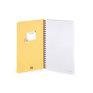 Legami - A5 Lined Defter ile Illustrated Hard Kılıf - Sushi Cat - Jotter - Spiral-Bound