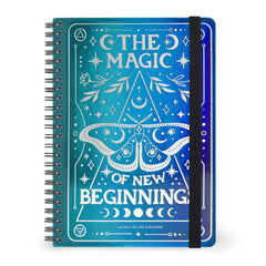 Legami - A5 Lined Defter ile Illustrated Hard Kılıf - Moth - Jotter - Spiral-Bound