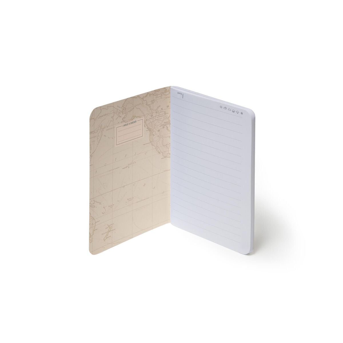 Legami - A6 Lined Defter ile Illustrated Hard Kılıf - Seyahat Map