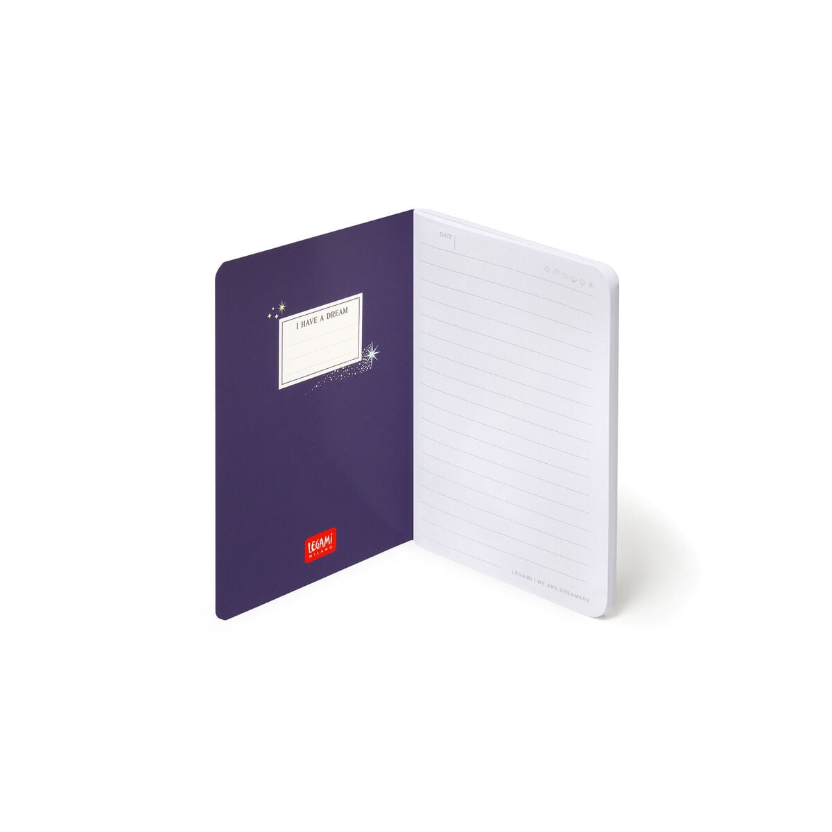 Legami - A6 Lined Defter ile Illustrated Hard Kılıf - Stars
