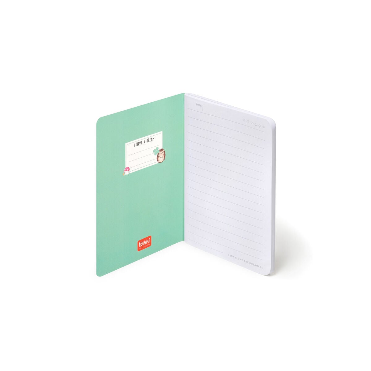 Legami - A6 Lined Defter ile Illustrated Hard Kılıf - Hedgehog