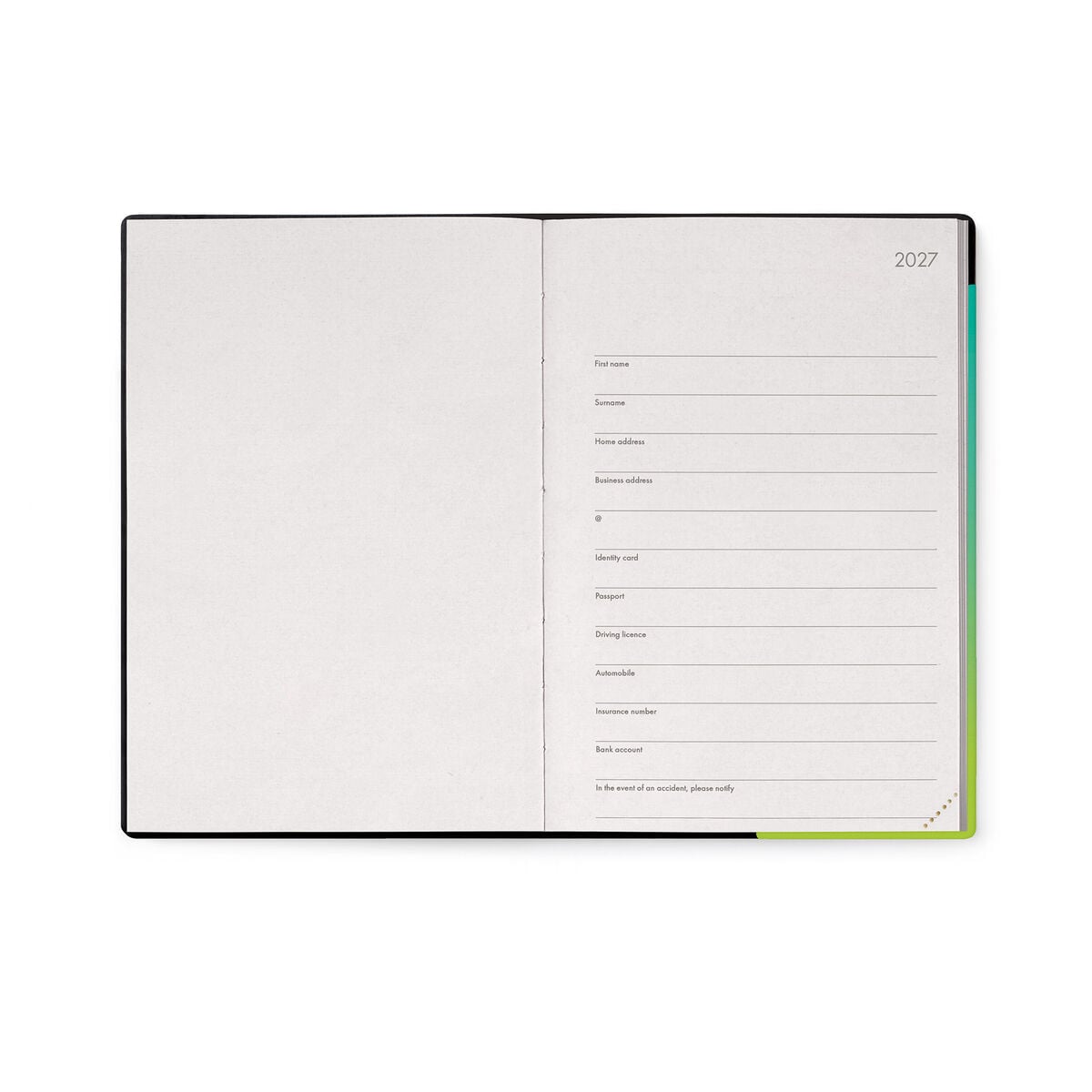 Legami - 12-Month Medium Weekly Günlük 2027 - Shades Green